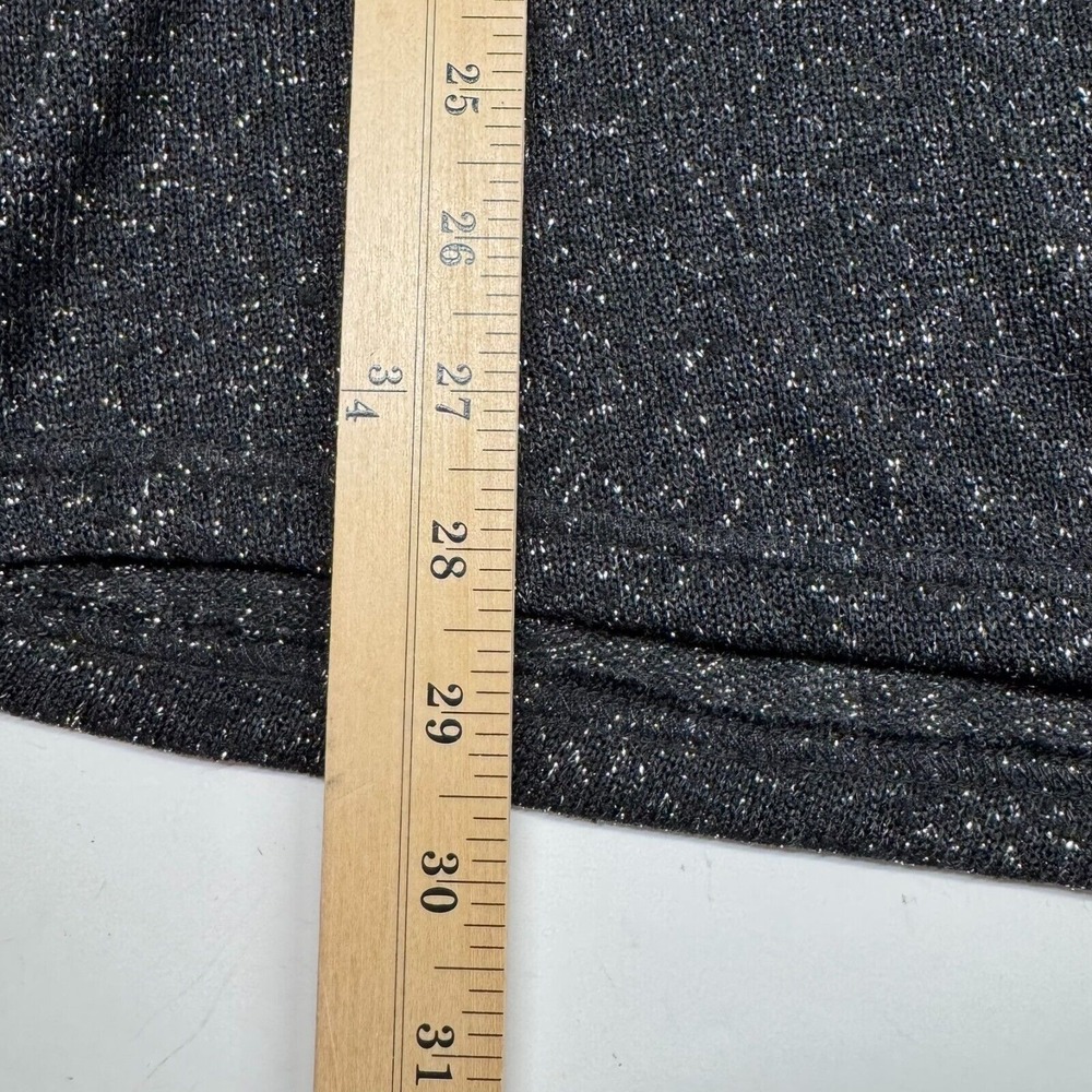 Lane Bryant Black Silver Shimmer Top NEW Sz 18/20 Asymmetric Tunic Lagenlook - Picture 9 of 12